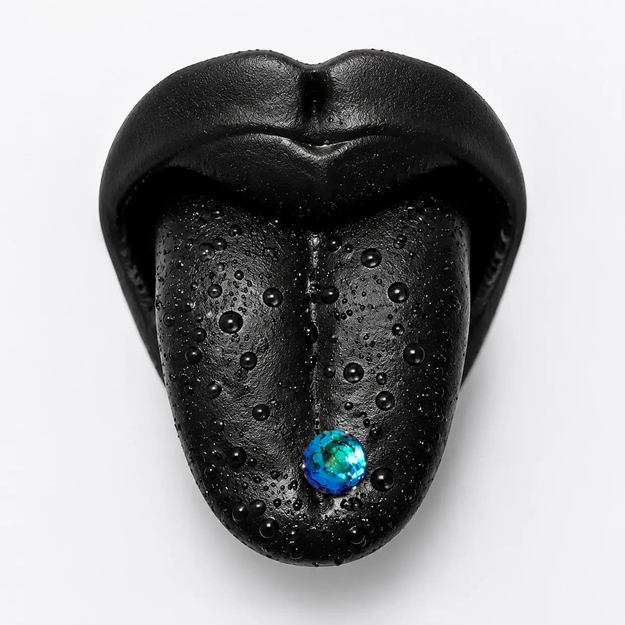 Gradient Blue Disco Ball Tongue Stud