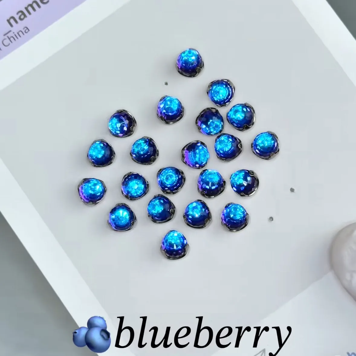 Gradient Purple-blue Disco Ball Tongue Stud - alternate view